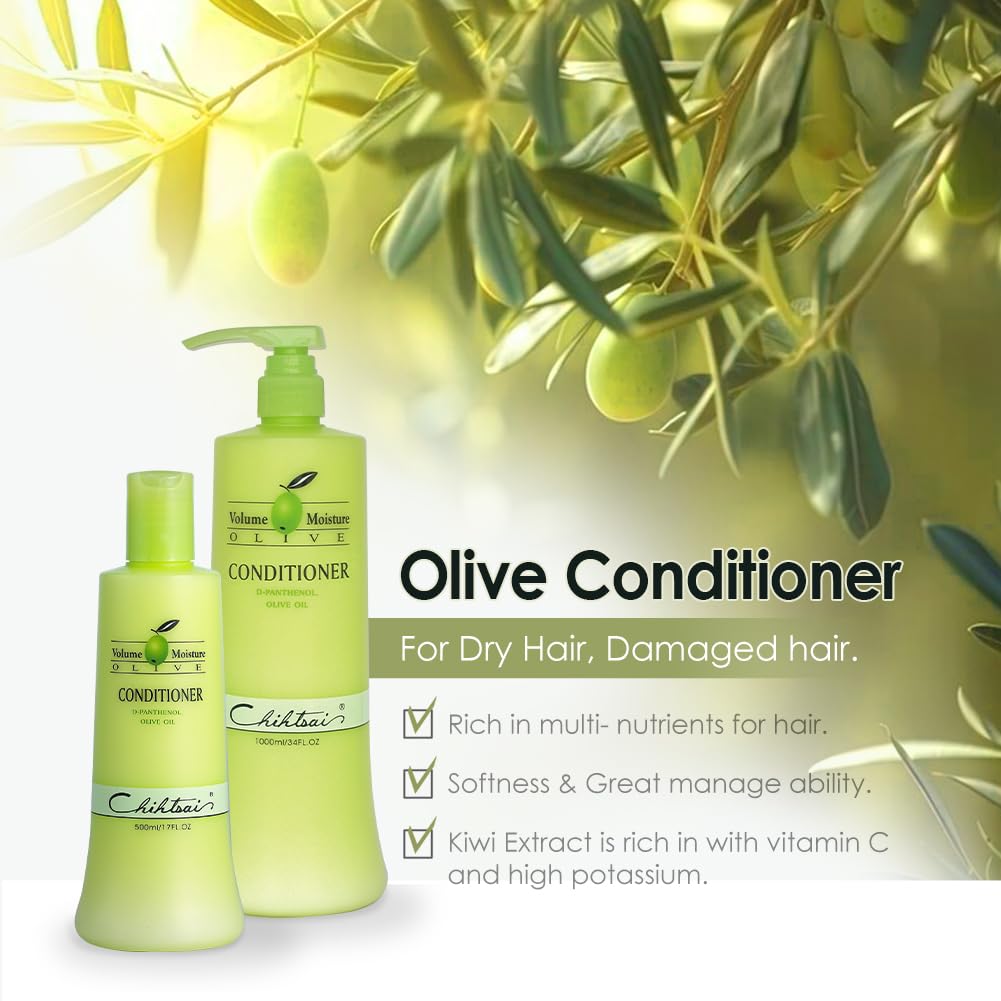 Chihtsai Olive Conditioner – 280ml / 9.5oz | Hydrating Hair Care for Dry & Damaged Hair