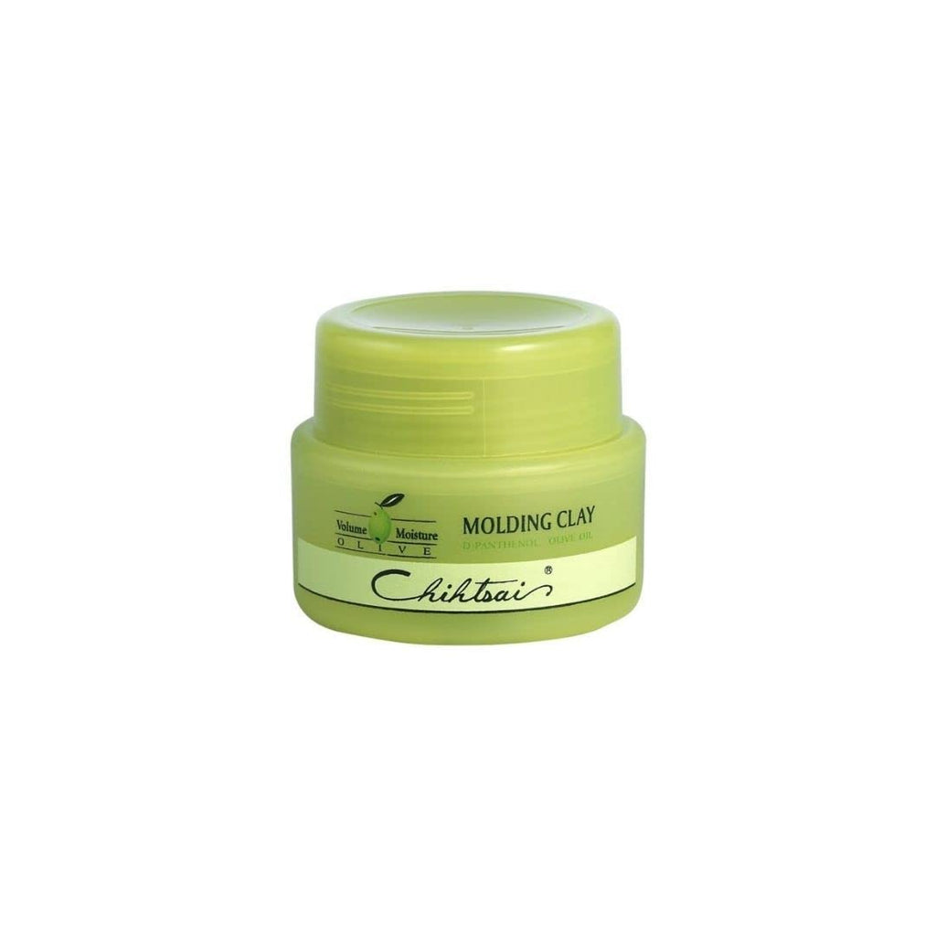 Chihtsai Olive Molding Clay – 2.7oz/80ml | Non-Greasy, Weightless Hold for Airy Styles
