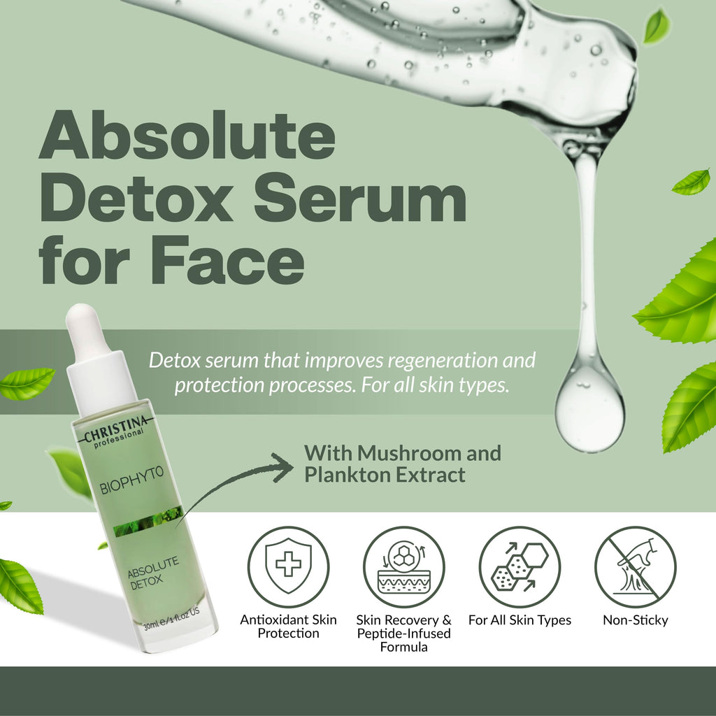 Christina Biophyto Absolute Detox Face Serum – 30ml | Antioxidant Renewal for All Skin Types