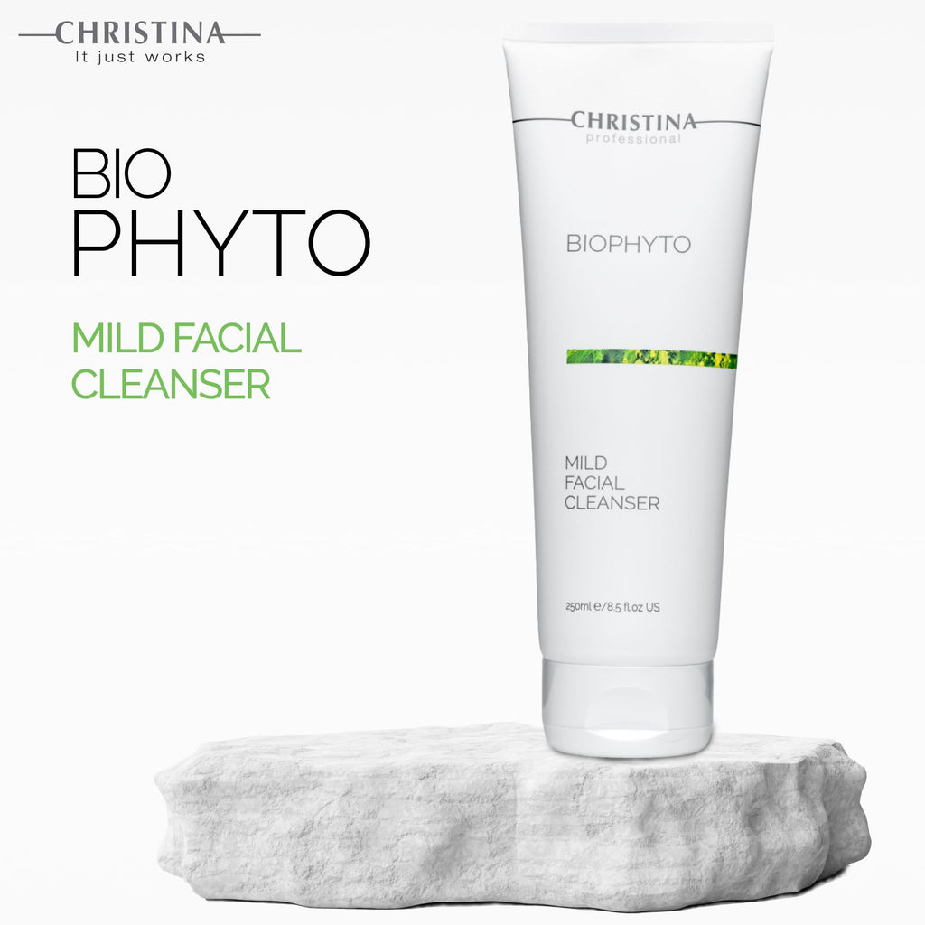 CHRISTINA Biophyto Mild Facial Cleanser – Green Tea & Cucumber, 250 ml | Soapless Daily Face Wash