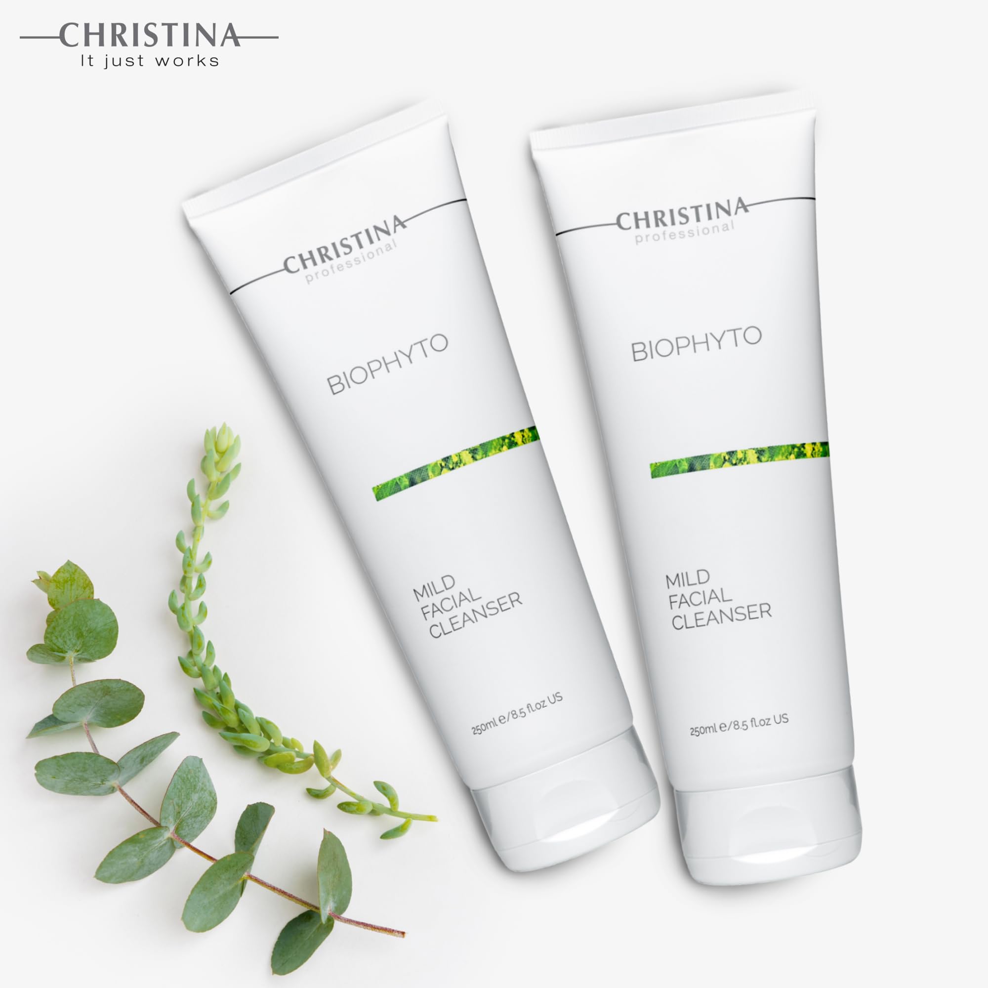 CHRISTINA Biophyto Mild Facial Cleanser – Green Tea & Cucumber, 250 ml | Soapless Daily Face Wash