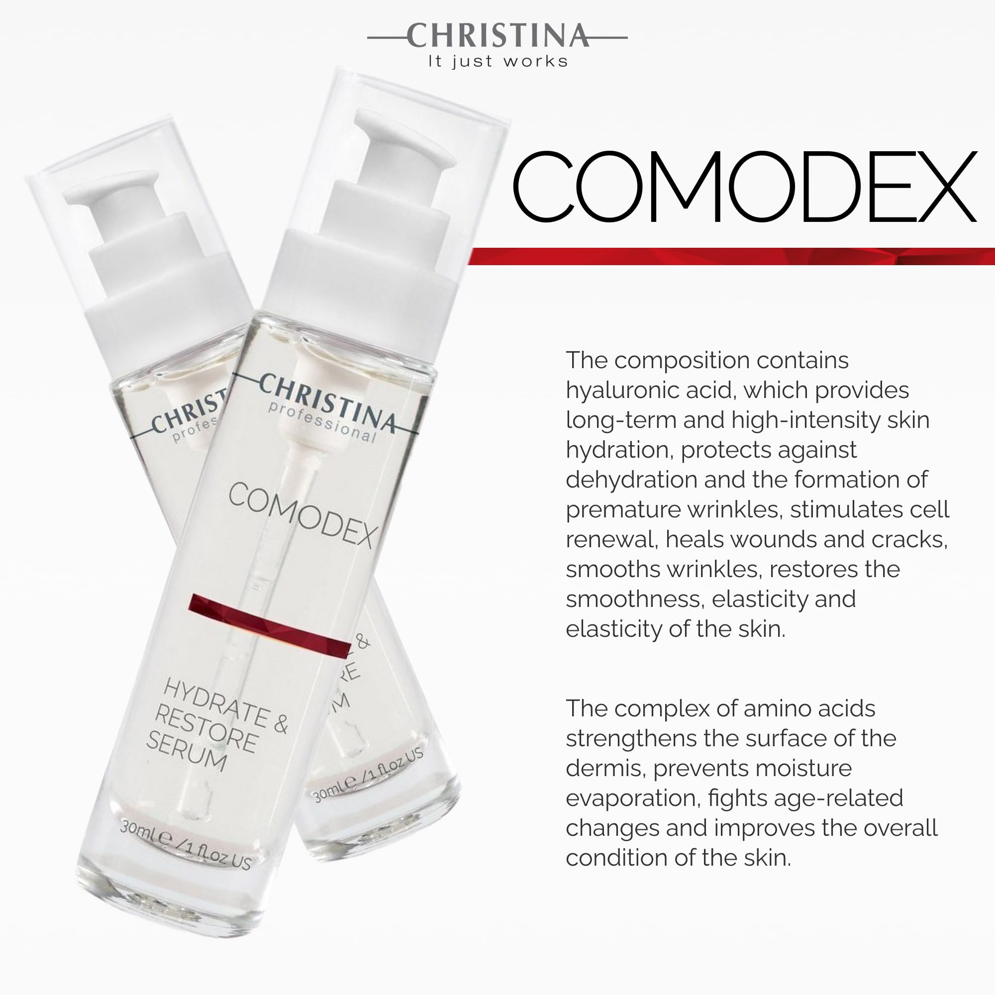 Christina Comodex Hydrate & Restore Serum with Hyaluronic Acid – 30ml