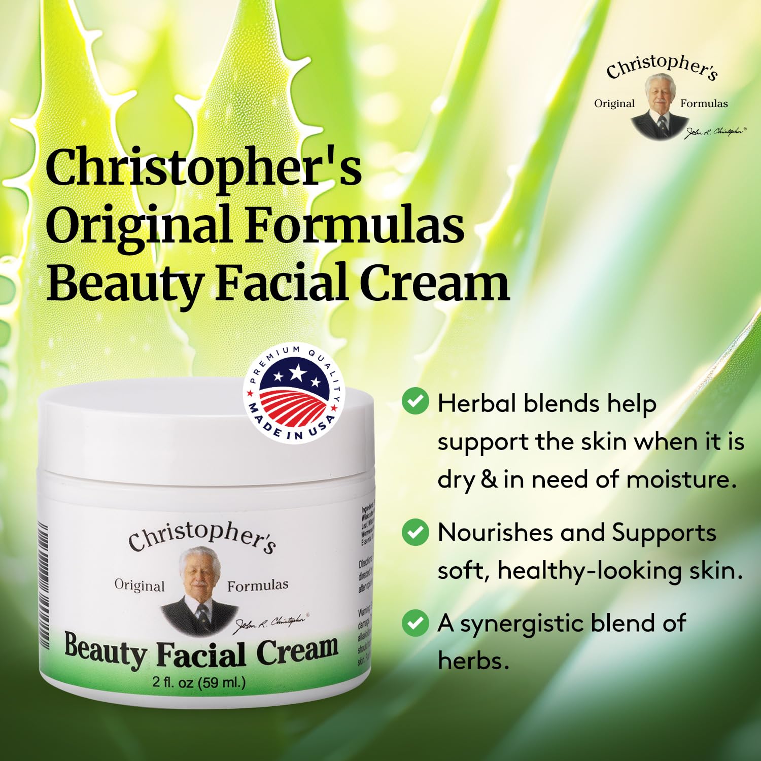Christopher's Original Formulas Beauty Facial Cream, 2 oz