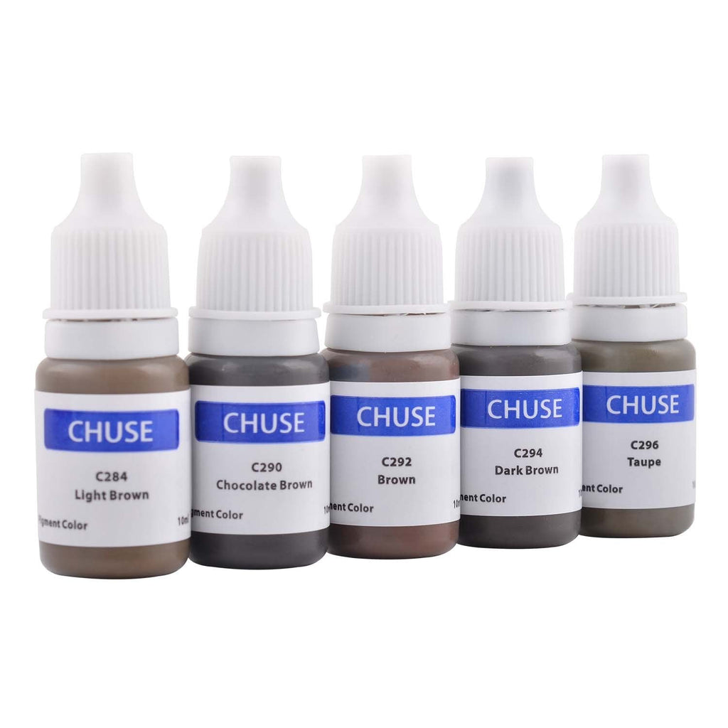 CHUSE Microblading Ink Chocolate Brown 0.35oz / 10ml — Permanent Makeup Pigment for Brows & Eyeliner (C290)