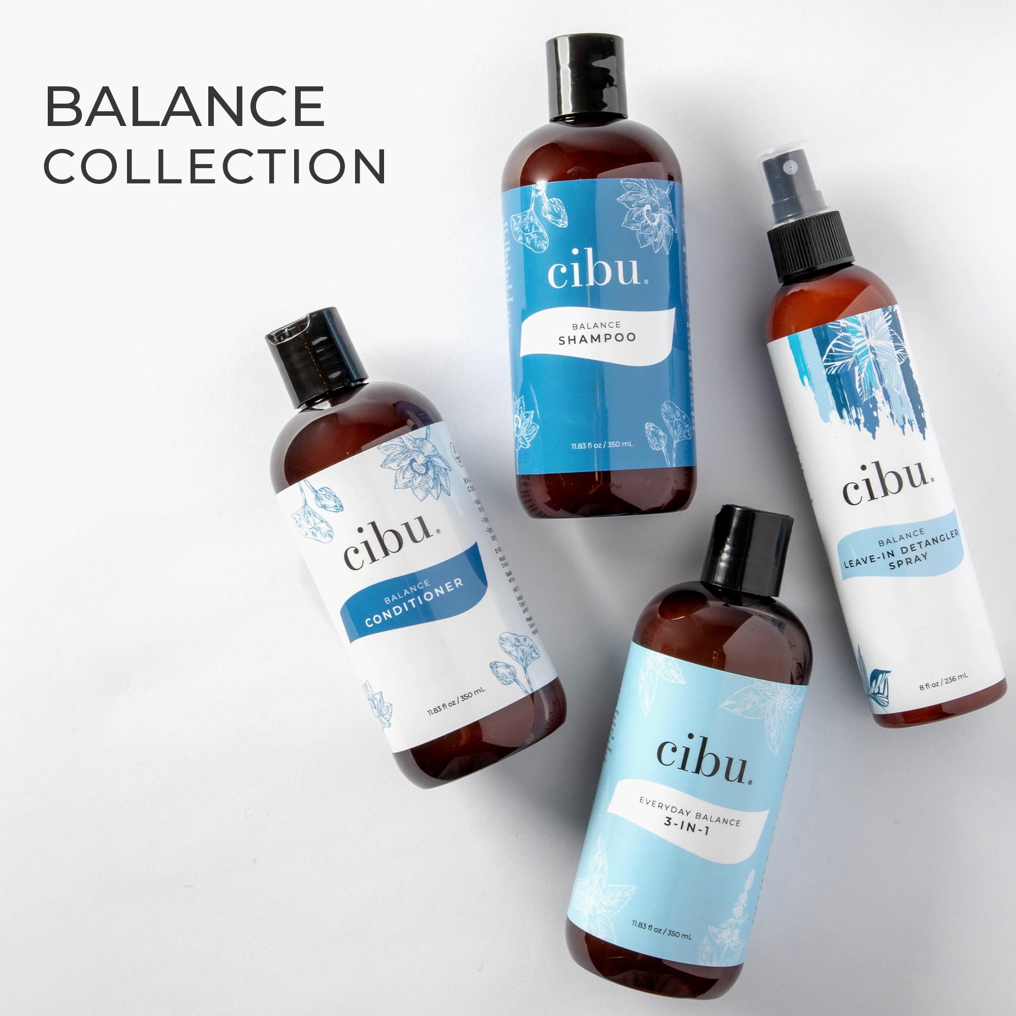 CIBU Balance Shampoo & Conditioner Bundle 90003 – Nutrient Rich, Sulfate-Free Duo for Hydrated, Shiny Hair | 2 x 11.83oz