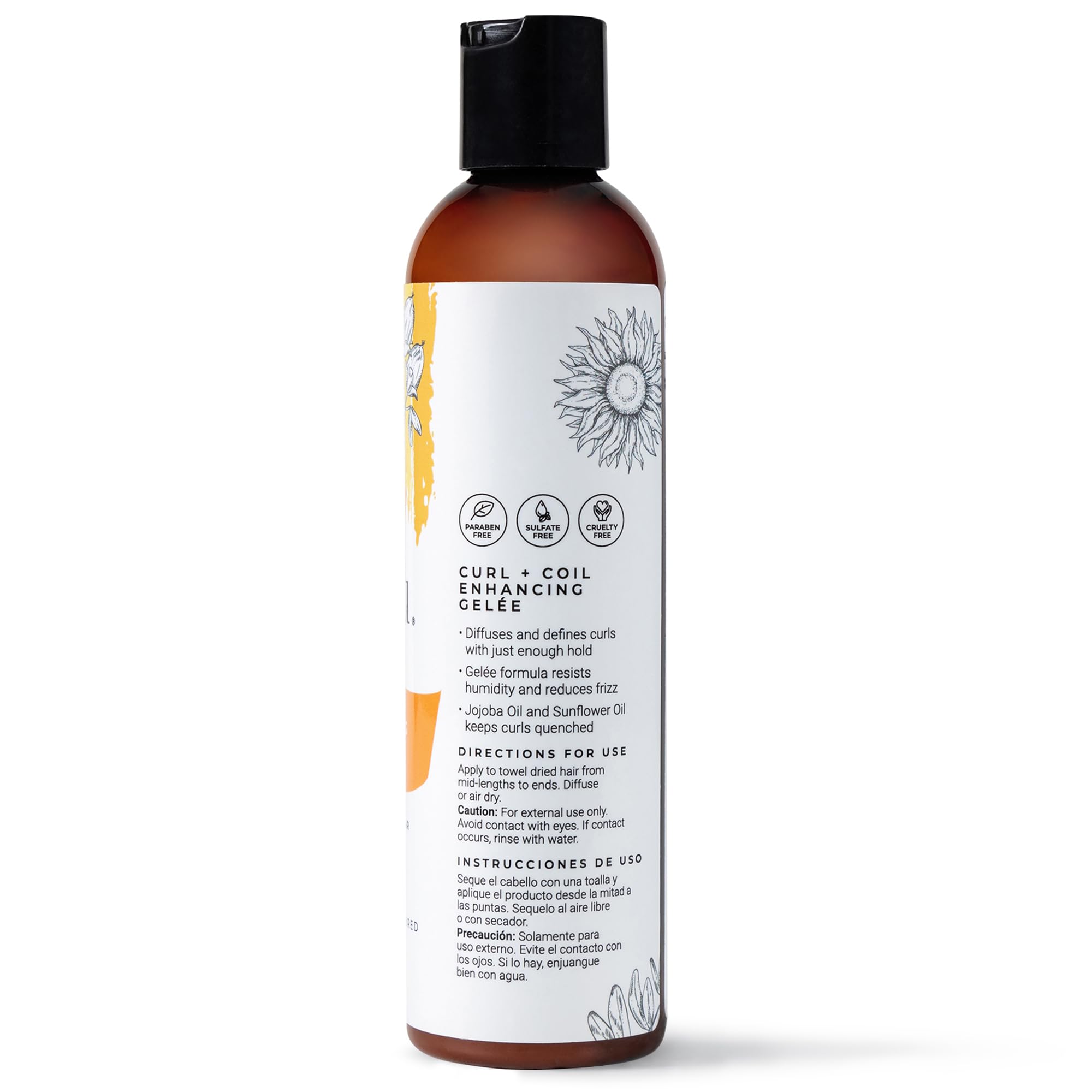 CIBU Curl + Coil Enhancing Gelée – Lightweight Curl Defining Gel for Curly & Wavy Hair (8 oz)