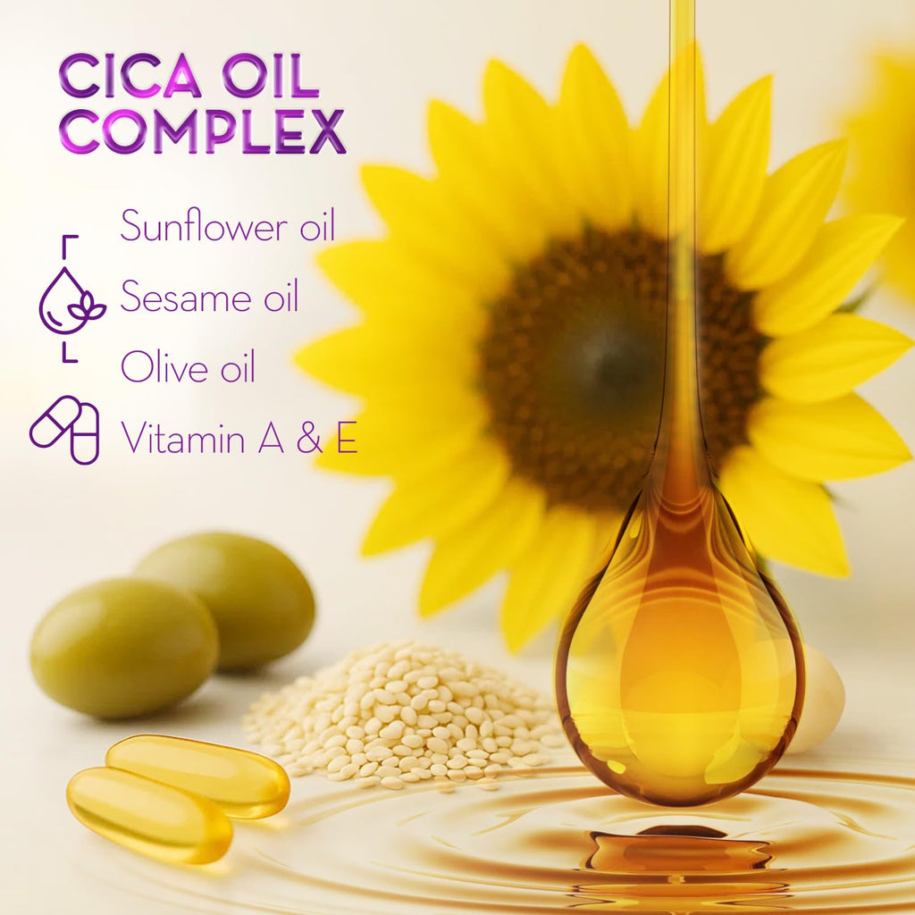 Cicatricure Cica Oil for Stretch Marks & Scars – Fast-Absorbing Body Oil with Vitamin E (6.7 fl oz)