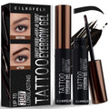 Cilrofelr Tattoo Peel Off Eyebrow Gel — 3-Day Tint, Waterproof & Transfer-Proof, Gray Black (2 Pack)