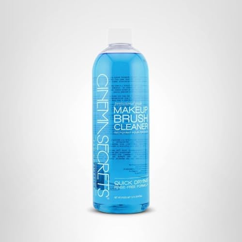 Cinema Secrets Original Blue Vanilla Makeup Brush Cleaner – Fast-Drying, Rinse-Free, 16 fl oz