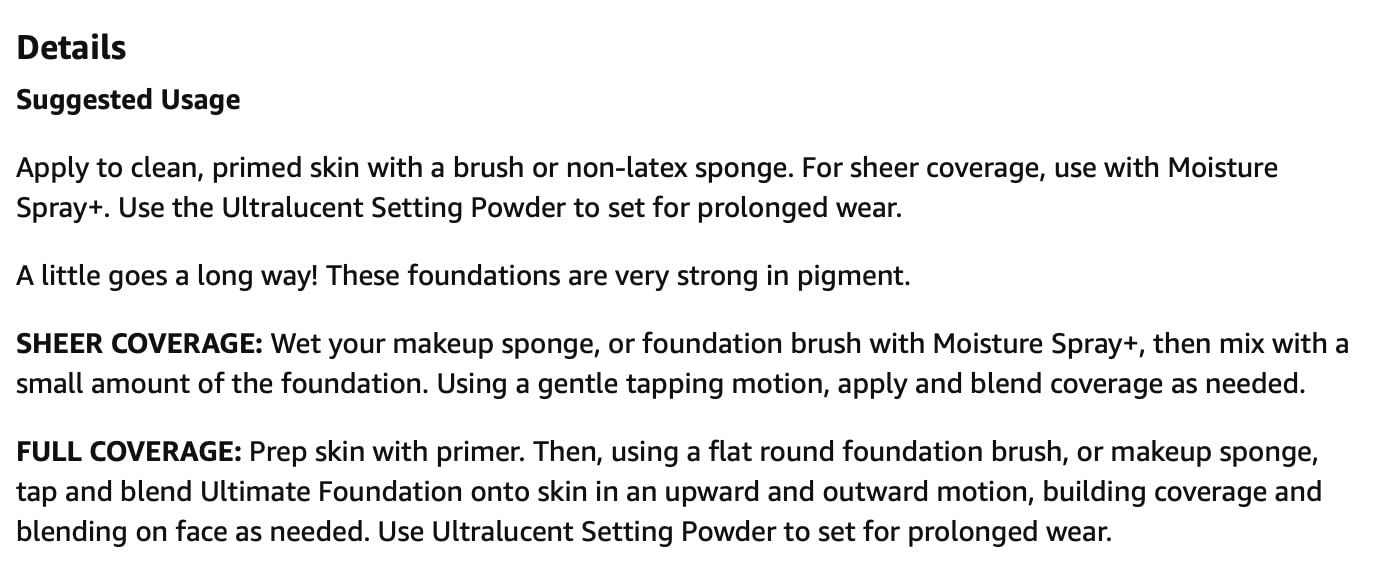 Cinema Secrets Pro Cosmetics Ultimate Foundation 303-66A | High Pigment Silicone-Based Foundation
