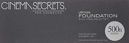 Cinema Secrets Ultimate Foundation 5-in-1 Palette – Med-Deep Pink-Beige Undertones | Buildable, Long-Wear Matte, Paraben-Free