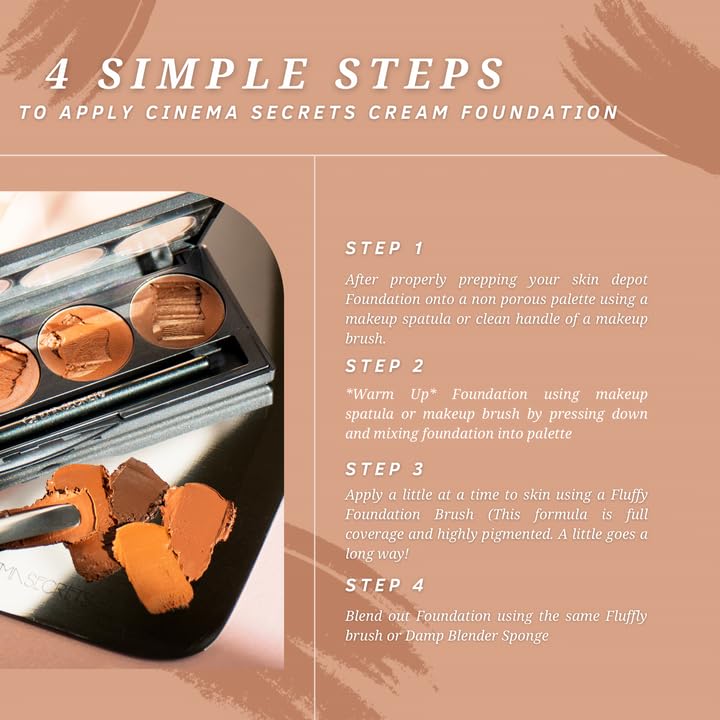 Cinema Secrets Ultimate Foundation Single 301-63A – Light-Med Beige-Yellow Undertones, Pro Cream, Buildable, Long-Wear Matte