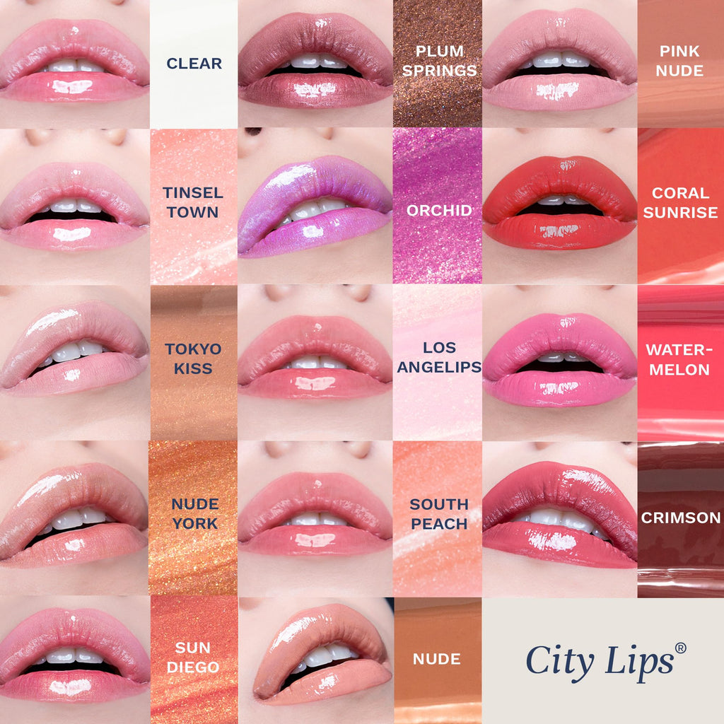 City Lips Plumping Lip Gloss in Coral Sunrise — City Beauty | Hydrating, High-Shine Lip Plumper with Hyaluronic Acid