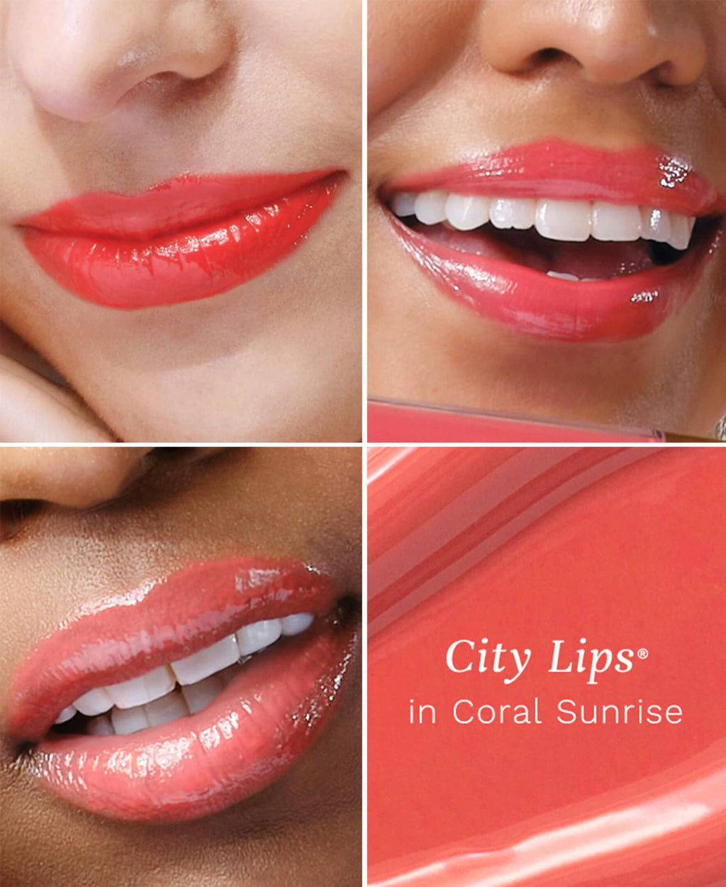 City Lips Plumping Lip Gloss in Coral Sunrise — City Beauty | Hydrating, High-Shine Lip Plumper with Hyaluronic Acid