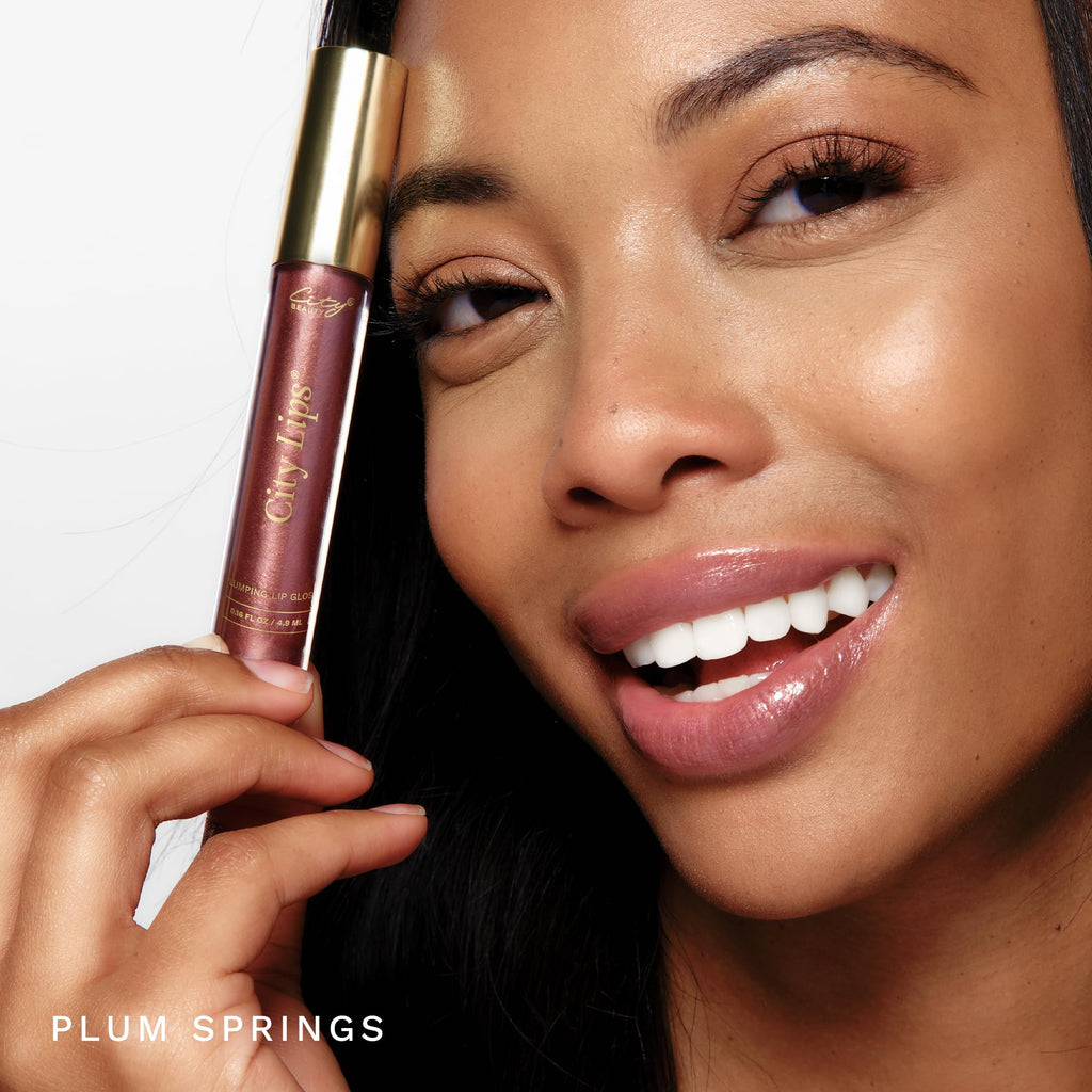 City Beauty City Lips Plum Springs Plumping Lip Gloss – High-Shine Hydration with Hyaluronic Acid