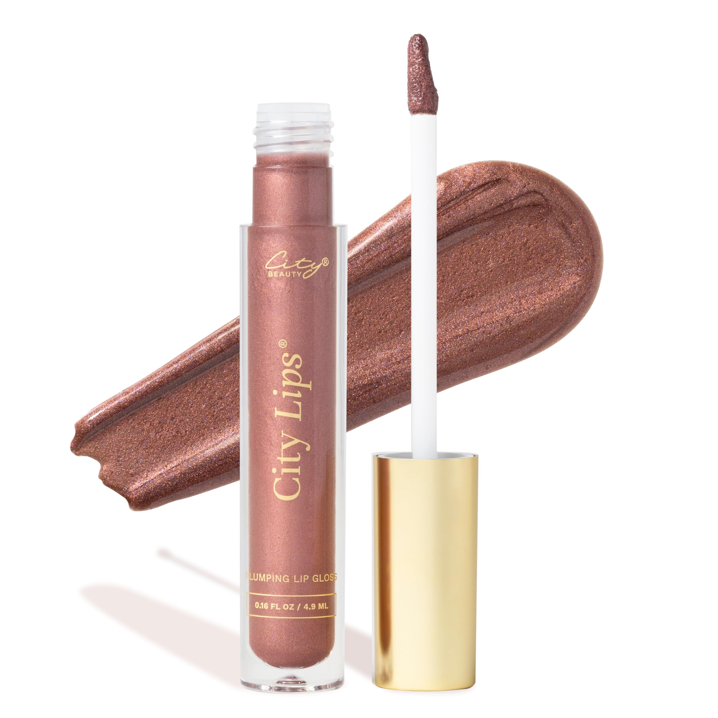 City Beauty City Lips Plum Springs Plumping Lip Gloss – High-Shine Hydration with Hyaluronic Acid