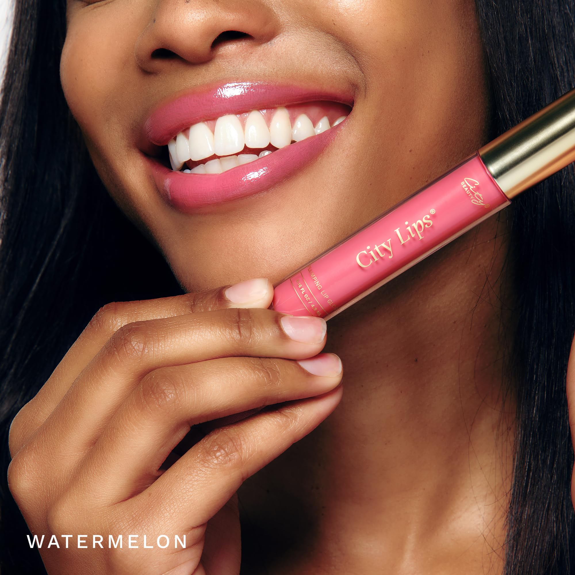 City Beauty City Lips Watermelon Plumping Lip Gloss – Hydration & High Shine