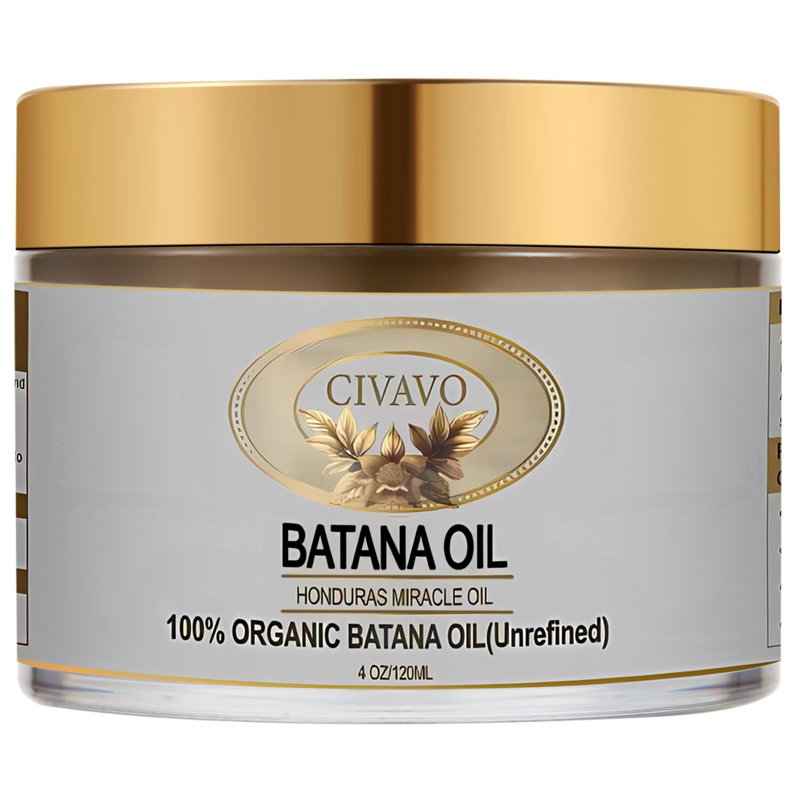 Civavo Organic Batana Oil Hair Mask – 100% Pure Nourishing Pressed Oil for Hair & Skin (4 oz)