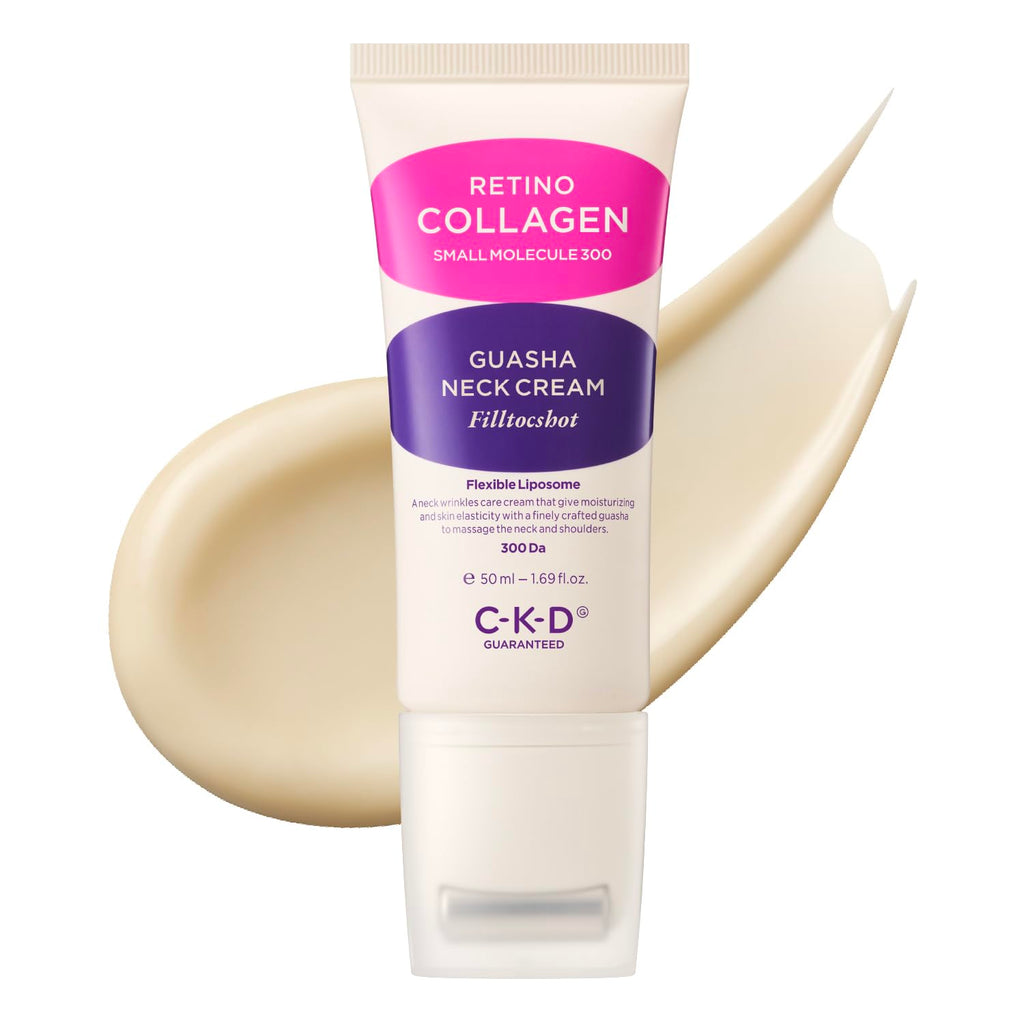 CKD Gua Sha Neck Cream Filltocshot – Advanced Neck Firming with Massage Roller