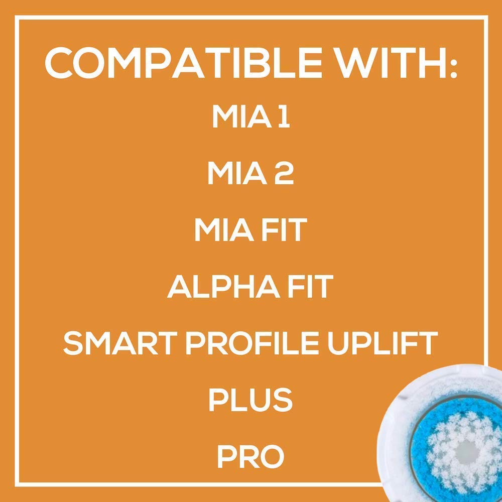Clarisonic Deep Pore Brush Head Replacements – 4 Pack for Mia 1/2, Mia Fit, Alpha Fit, Smart Profile Uplift