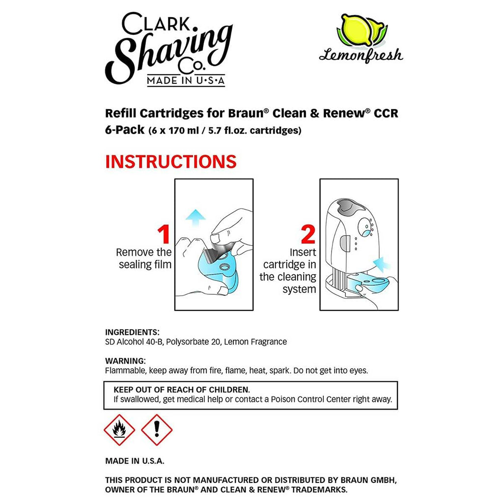 Clark Shaving Co. Refill Cartridges for Braun Clean & Renew CCR (10-Pack)