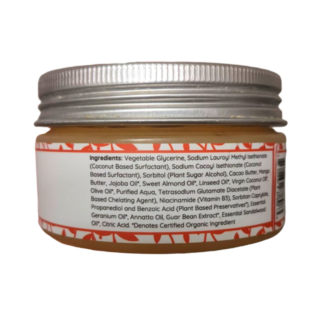 Clay Lotus Organic Face Wash - Gentle, Hydrating Cleanser with Jojoba & Sandalwood | 100% Natural