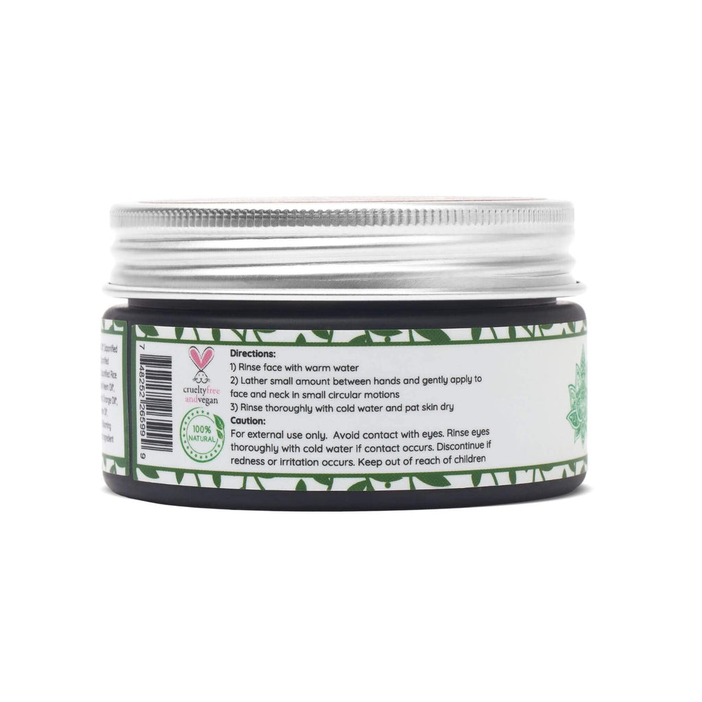 Clay Lotus Organic Face Wash for Acne-Prone, Oily Skin | Tea Tree & Neem | Vegan