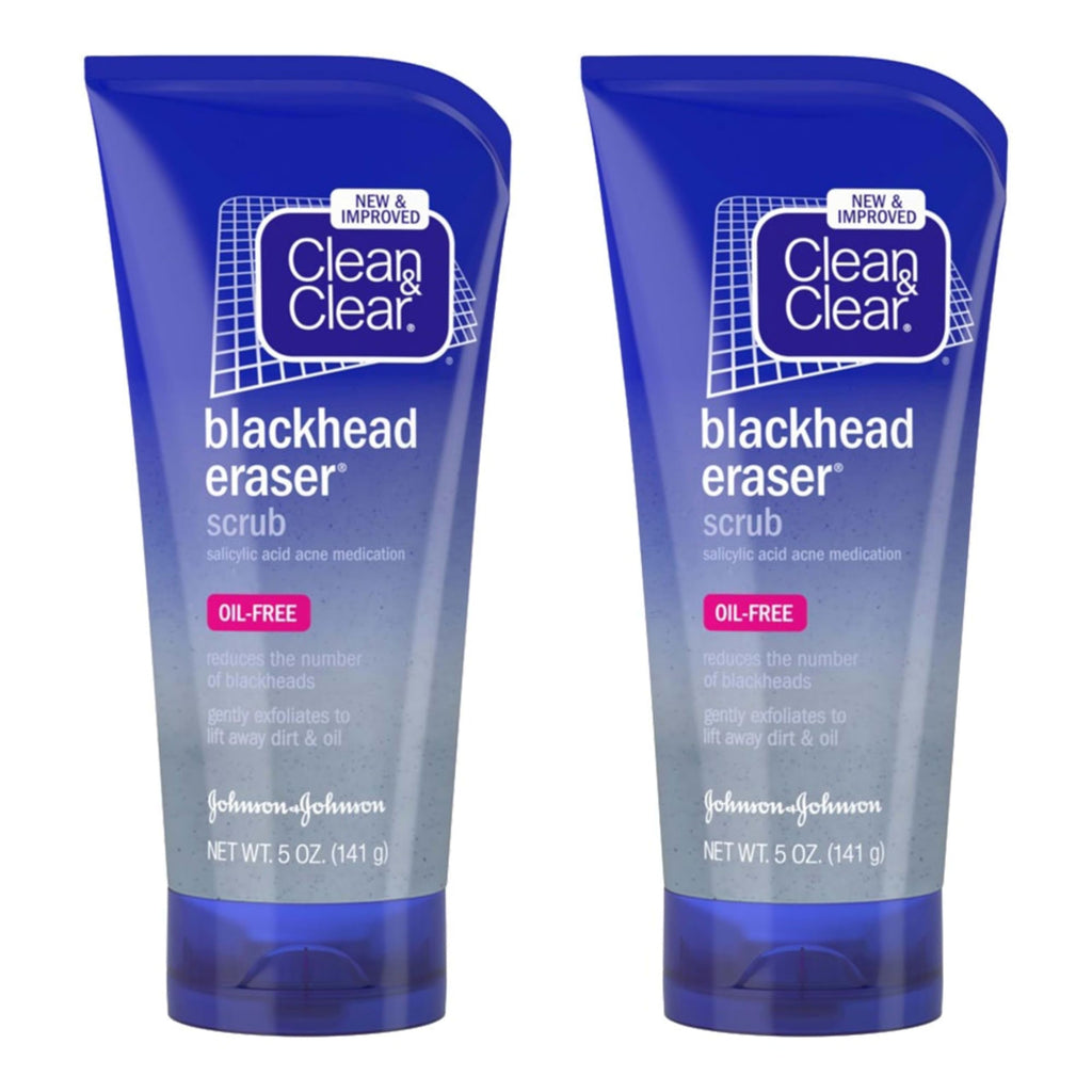 Clean & Clear Blackhead Eraser – Oil-Free Scrub with 2% Salicylic Acid for Daily Exfoliation