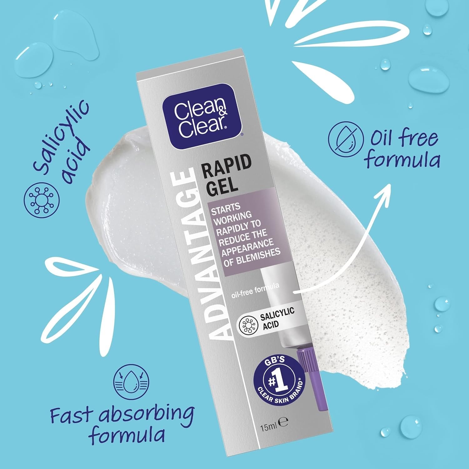 Clean & Clear Advantage Quick Clear Treatment Gel 15ml – Spot Care
