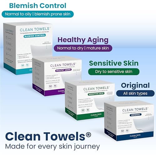 Clean Skin Club Clean Towels XL – 6 Pack, 300 Single-Use Facial Towels (Dermatologist-Tested & Vegan)