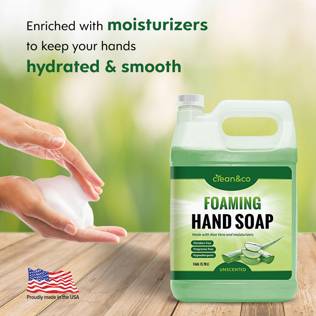 clean&co Foaming Hand Soap — Unscented Refill Bulk 1 Gallon (128 oz)