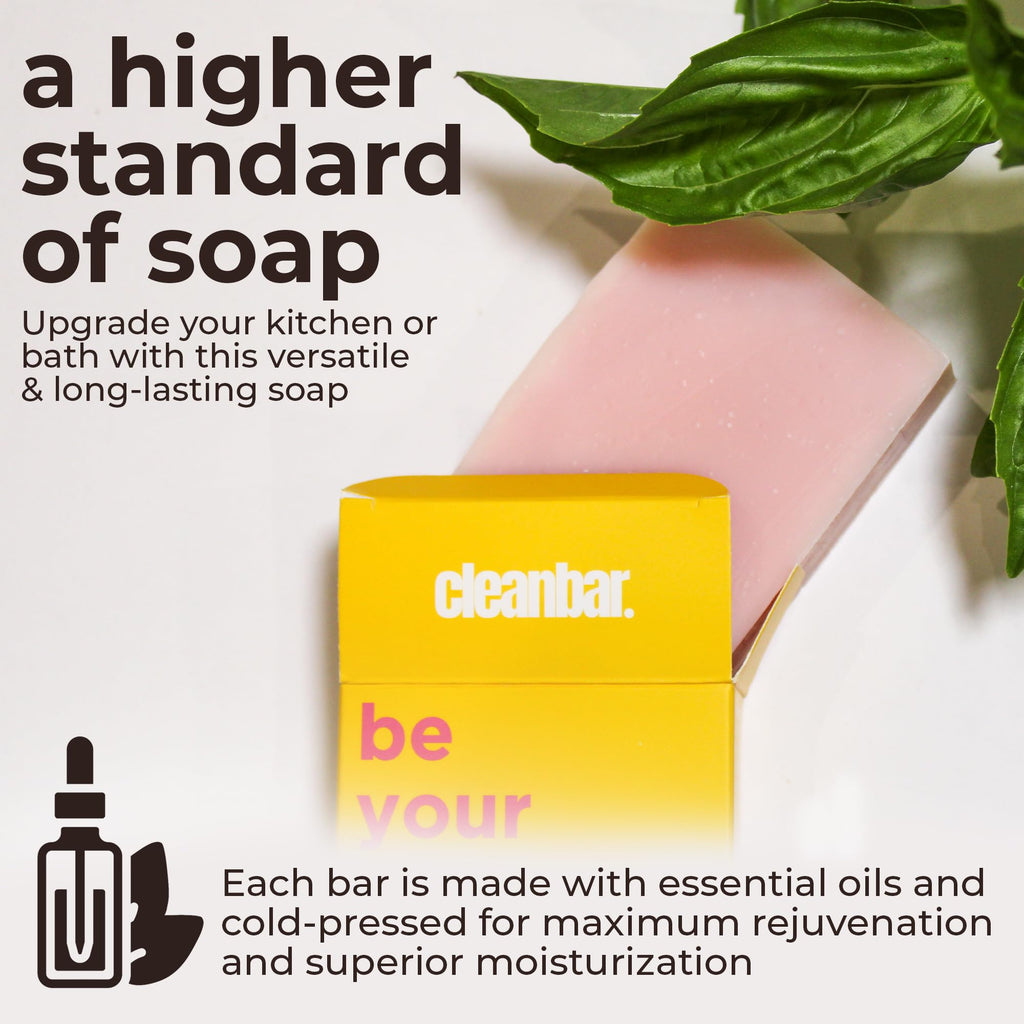 Cleanbar All Natural Bar Soap Trio – Mint to Be, In Full Bloom, Time to Chillax (4.5 oz each)