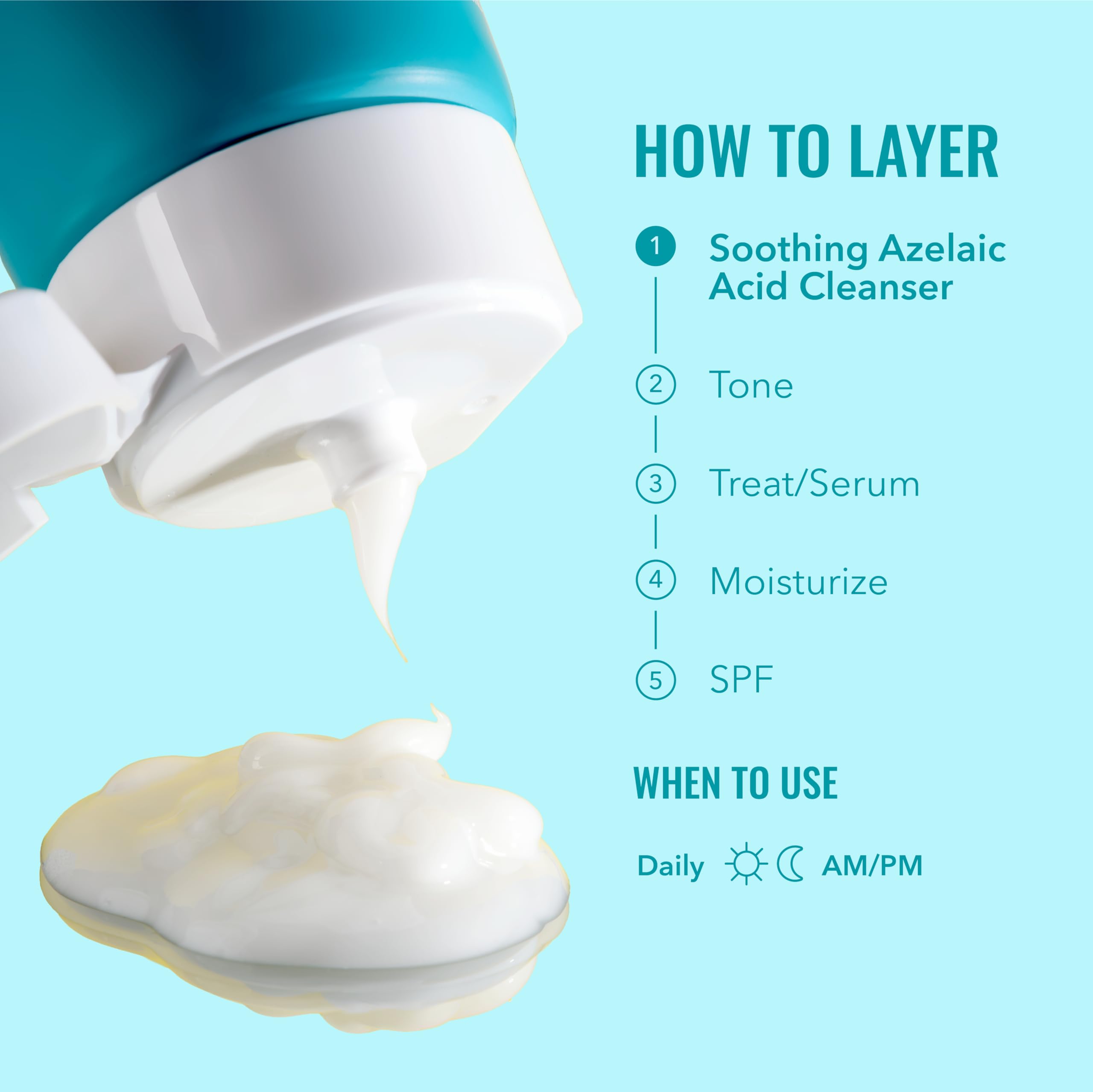Good Molecules Soothing Azelaic Acid Cleanser — Gentle Creamy, Non-Foaming Face Wash (120 ml) – Fragrance-Free & Vegan