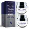 Clear Beauty Collagen Day & Night Moisturizer Duo Pack – Hydration & Elasticity