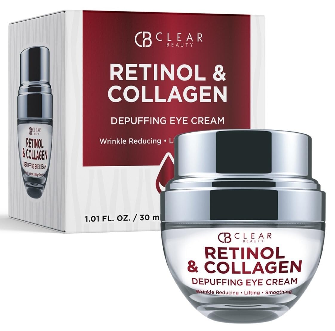 Clear Beauty Retinol Eye Cream with Collagen – Anti-Aging, Hydration & Puffiness Reduction