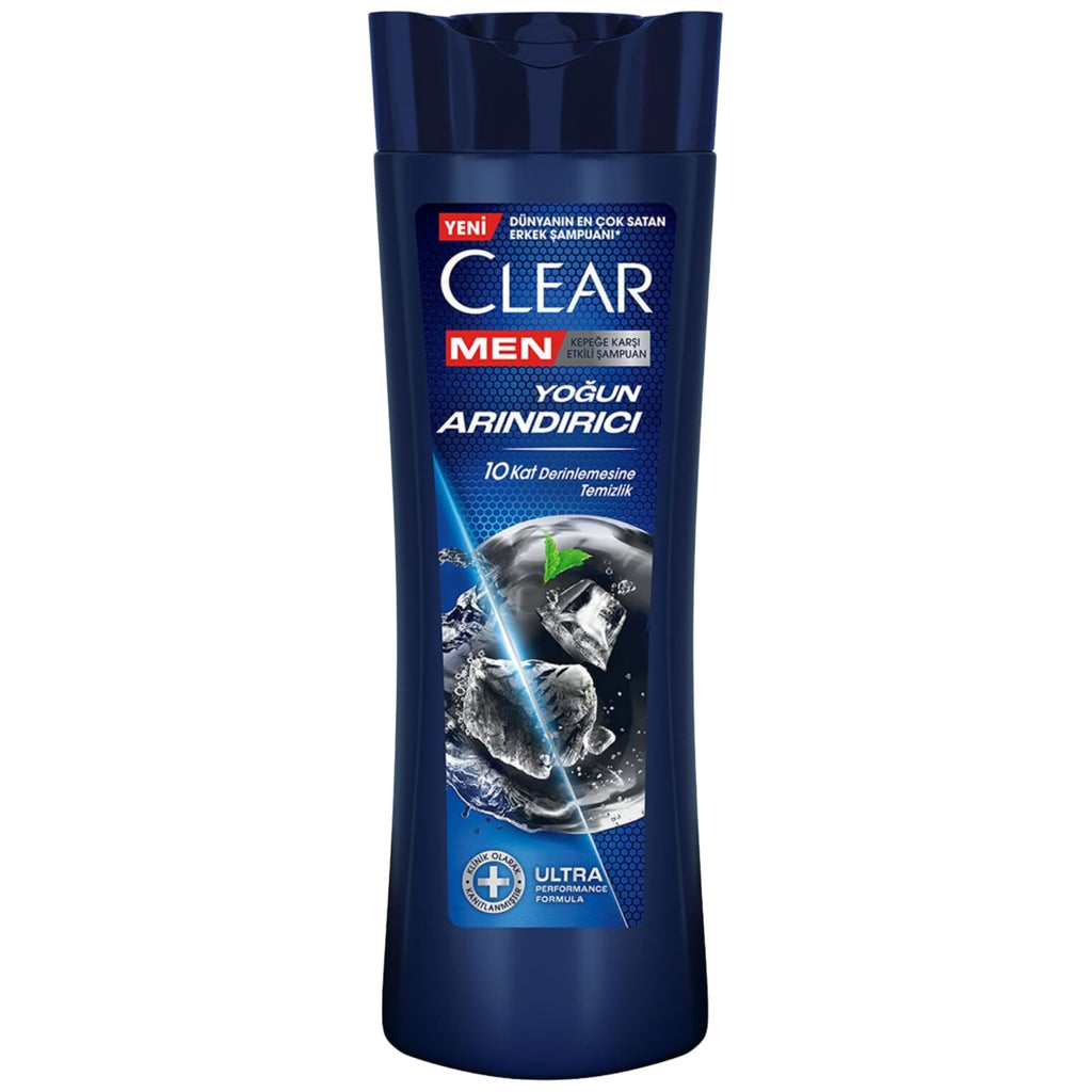 CLEAR Men Deep Cleansing Shampoo with Charcoal & Mint – Anti-Dandruff, 11.8 fl oz
