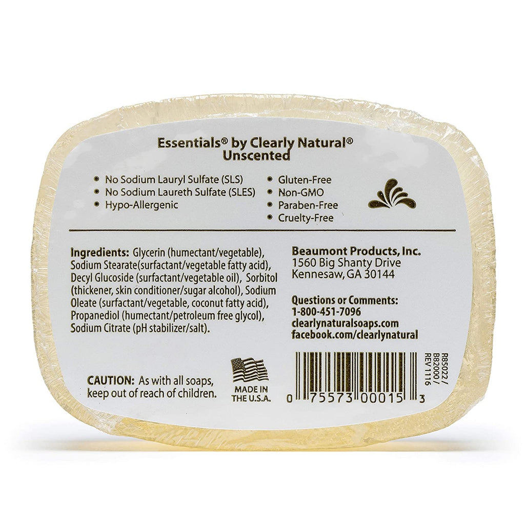 Clearly Natural Unscented Glycerin Soap – 12 Bars x 4 oz