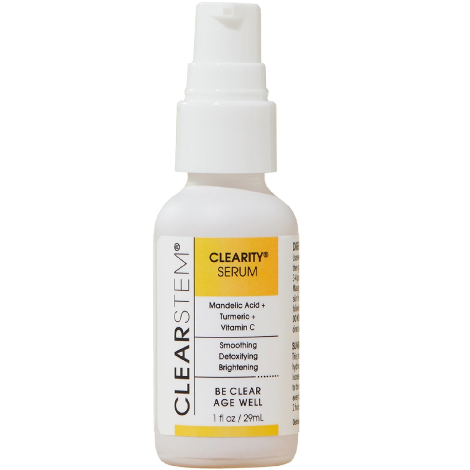 CLEARSTEM CLEARITY Mandelic Acid Serum – Blackhead Dissolver, Vitamin C, Turmeric, Collagen Boost | 1 fl oz