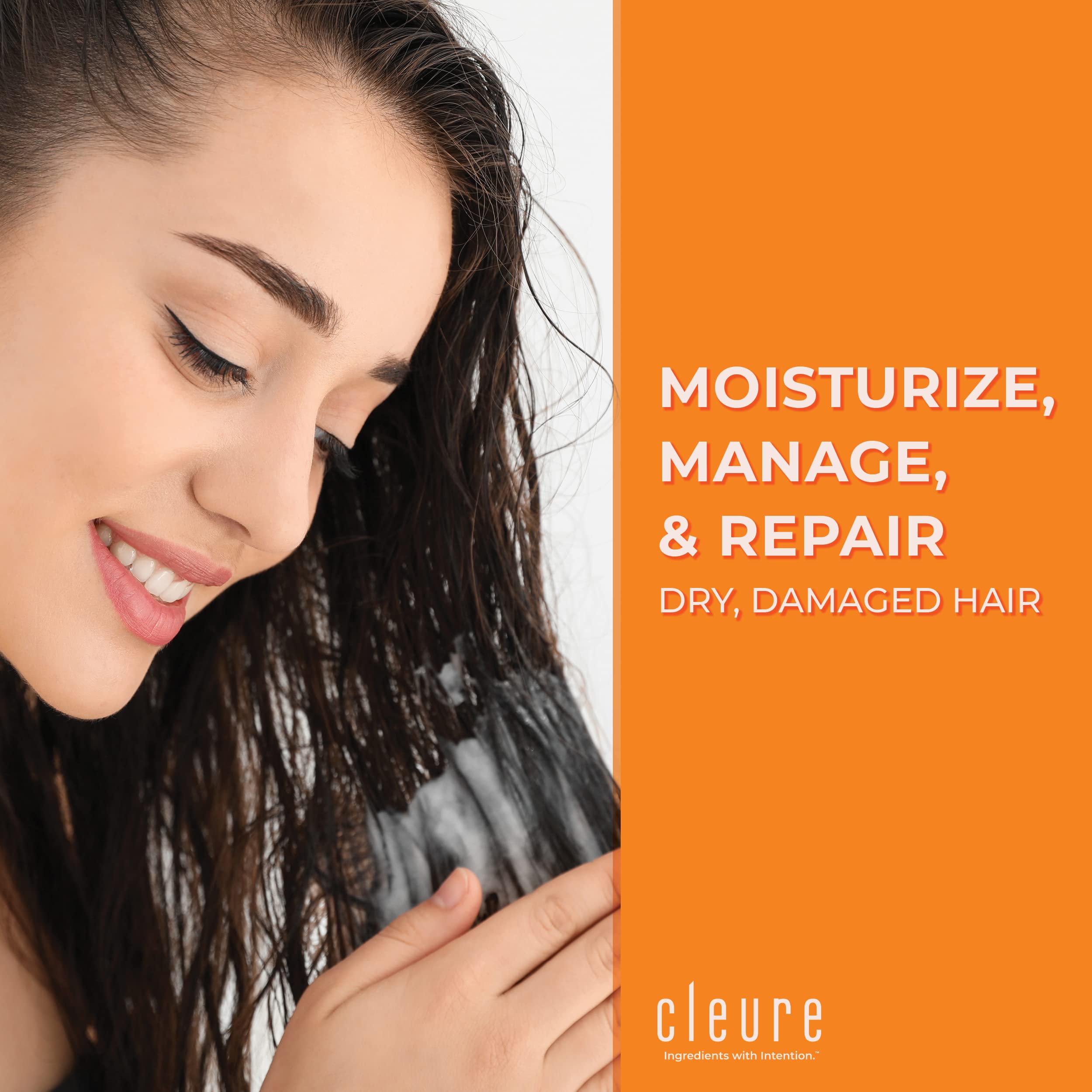 Cleure Hydrating Fragrance Free Conditioner – Hypoallergenic, SLS & Paraben Free, Unscented – Pack of 2 (12 fl oz)