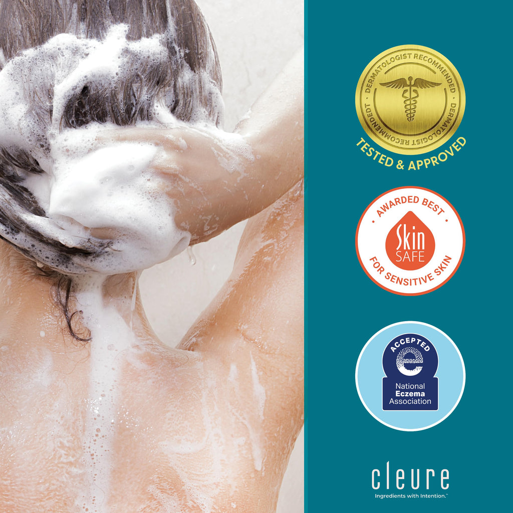 Cleure Hypoallergenic Volumizing Shampoo for Sensitive Skin – Fragrance Free, SLS & Paraben Free (12 oz, Pack of 2)