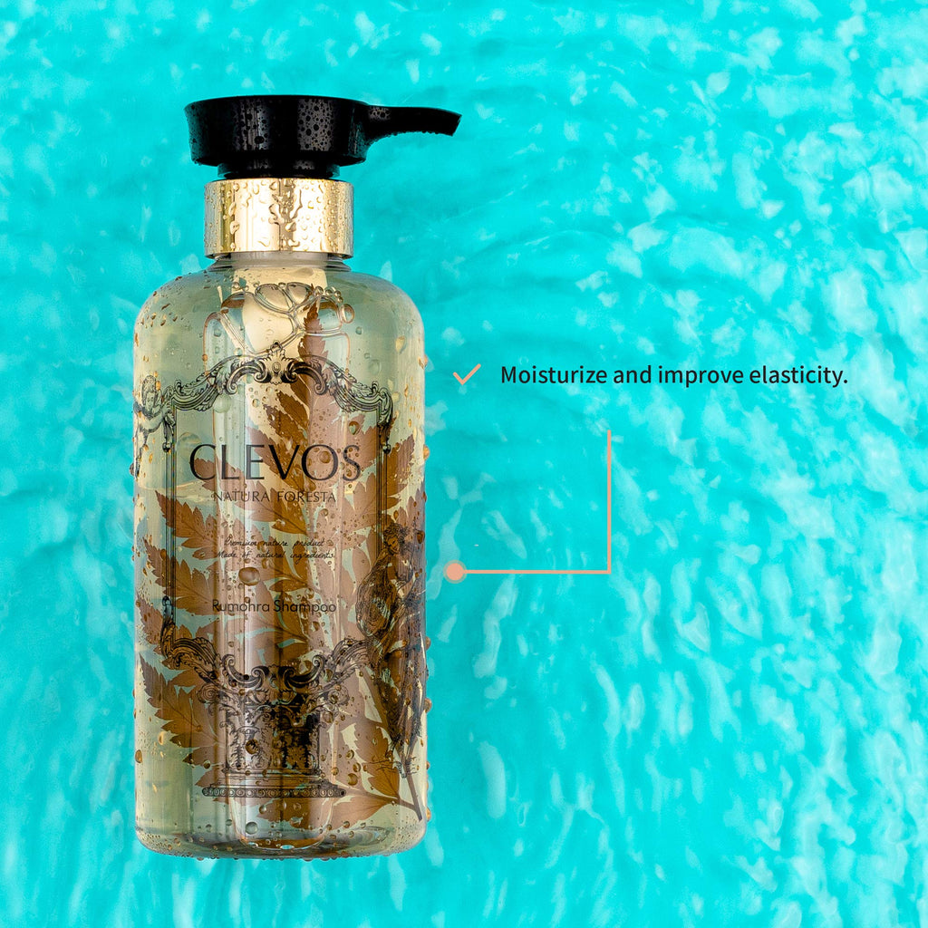 Clevos Natura Foresta Organic Shampoo – Oily Scalp, Rumohra Scent, Sulfate-Free, Vegan