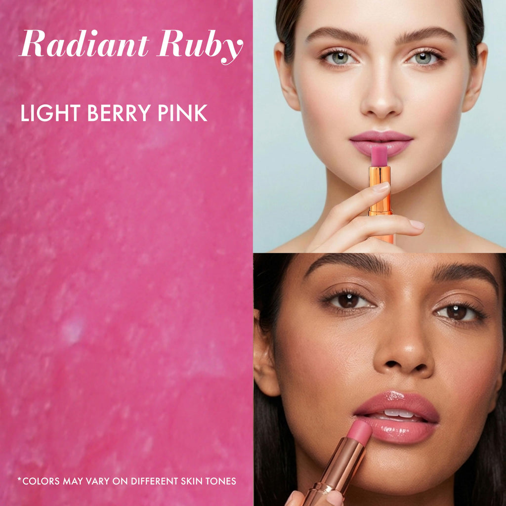 Clinexil Lushlips Tinted Lip Balm – Radiant Ruby, 10% Squalane & Ceramides