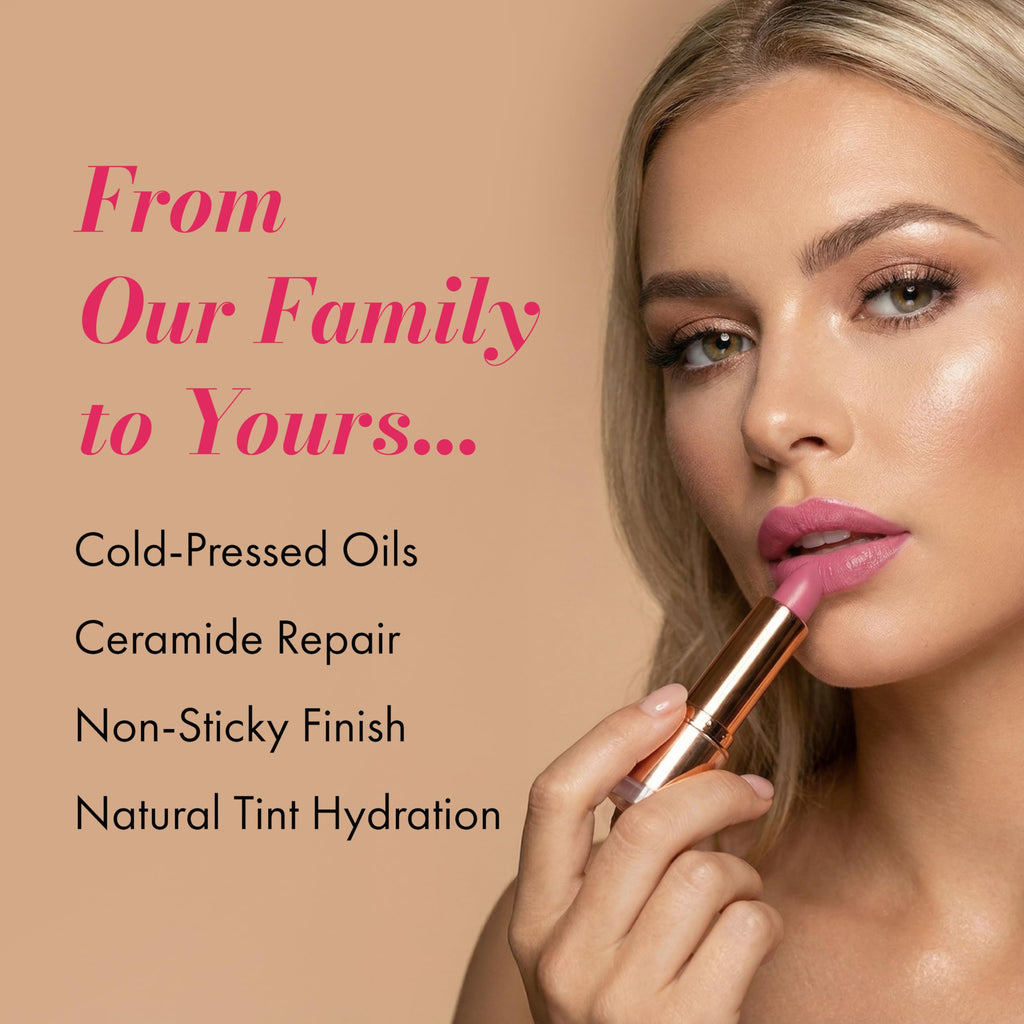 Clinexil Lushlips Tinted Lip Balm – Radiant Ruby, 10% Squalane & Ceramides