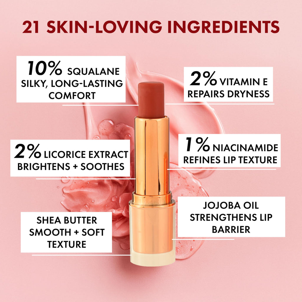 Clinexil Tinted Lip Balm – Hydrating Lip Tint with 10% Squalane & Ceramides