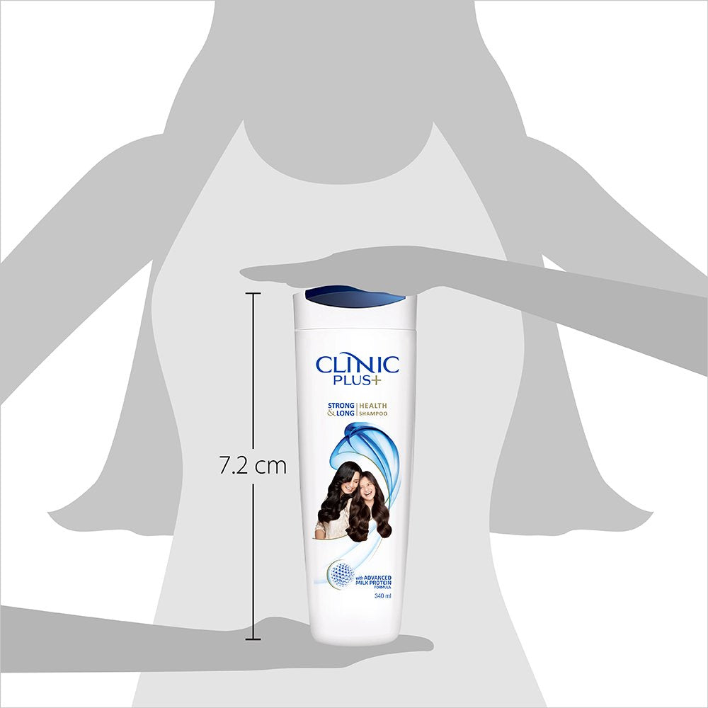 Clinic Plus Strong and Long Health Shampoo - 355ml | Daily Hair Cleansing for All Hair Types