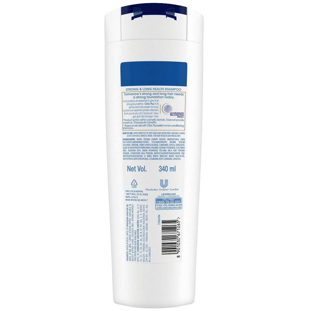 Clinic Plus Strong and Long Health Shampoo - 355ml | Daily Hair Cleansing for All Hair Types