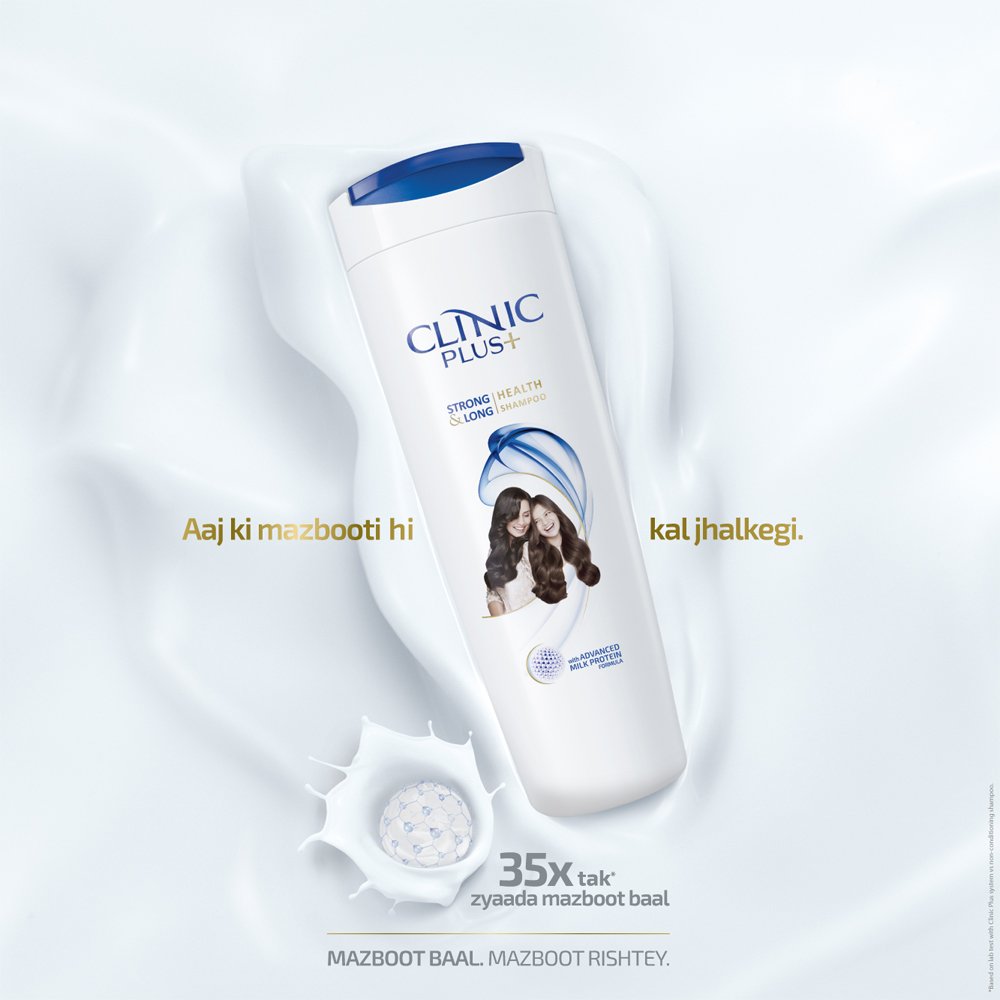 Clinic Plus Strong and Long Health Shampoo - 355ml | Daily Hair Cleansing for All Hair Types