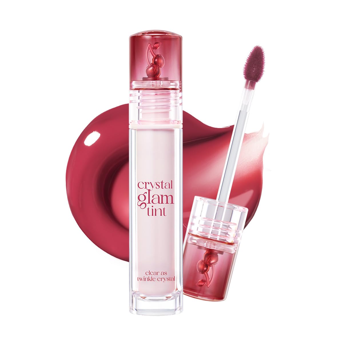 CLIO Crystal Glam Tint Cherry Series 028 Dry Cherry – Glossy, Buildable Lip Stain