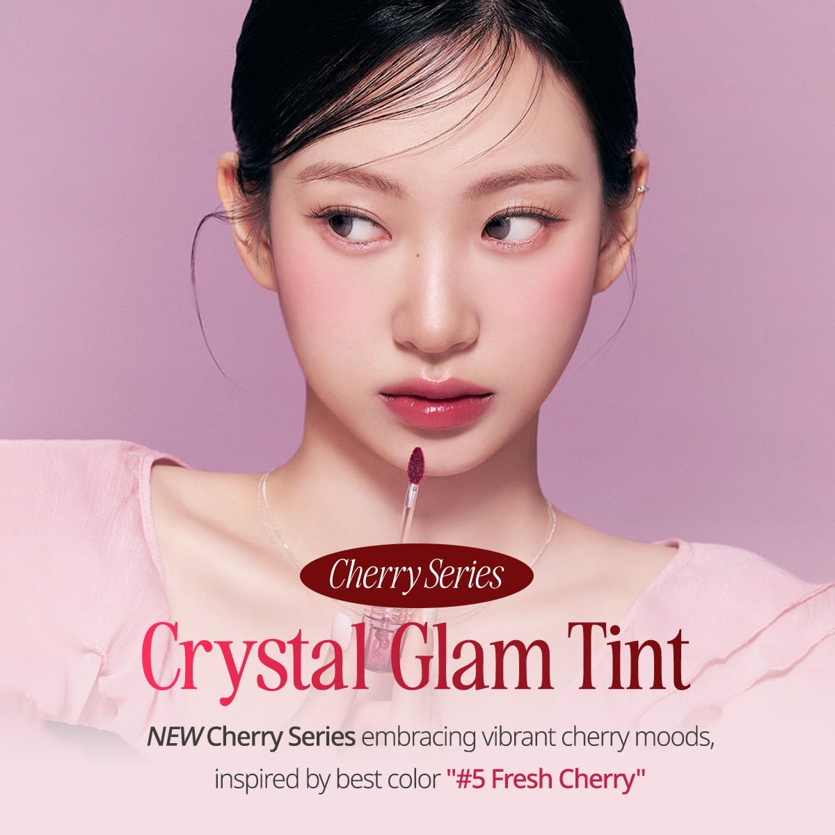 CLIO Crystal Glam Tint Cherry Series 028 Dry Cherry – Glossy, Buildable Lip Stain