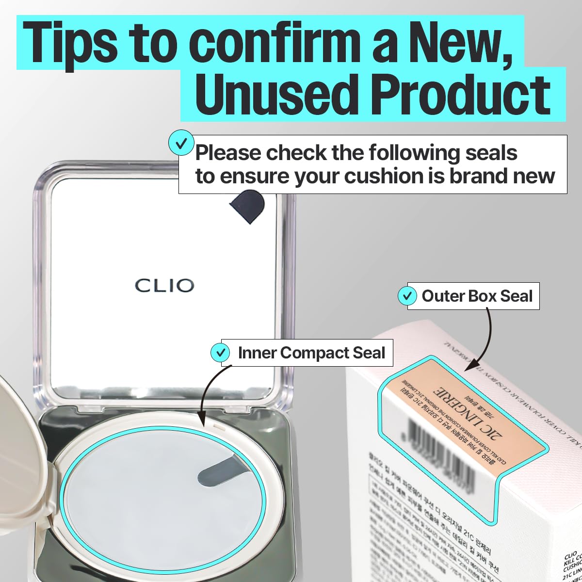 CLIO Kill Cover Founwear Cushion Original – 20 Shades, Buildable Light to Medium Coverage, Natural Matte Finish